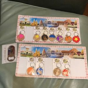 Key Chains (11) and Magnet — Vietnam Souvenirs